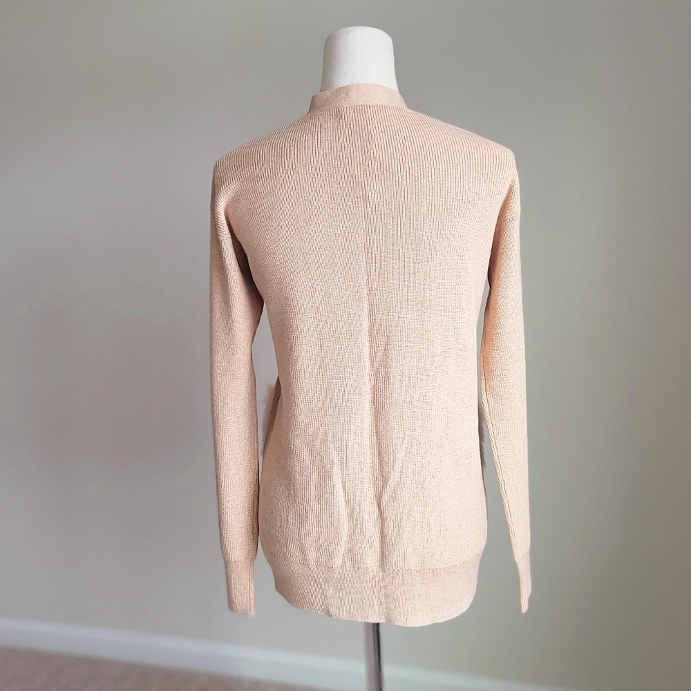 NWT Crewcuts Girls Long Cardigan Sweater with PINK Faux Fur Pockets 16(Girl) - Picture 11 of 13